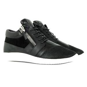 Giuseppe Zanotti Megatron Nero Black leather mesh Sneakers Size 36 MSRP: $795